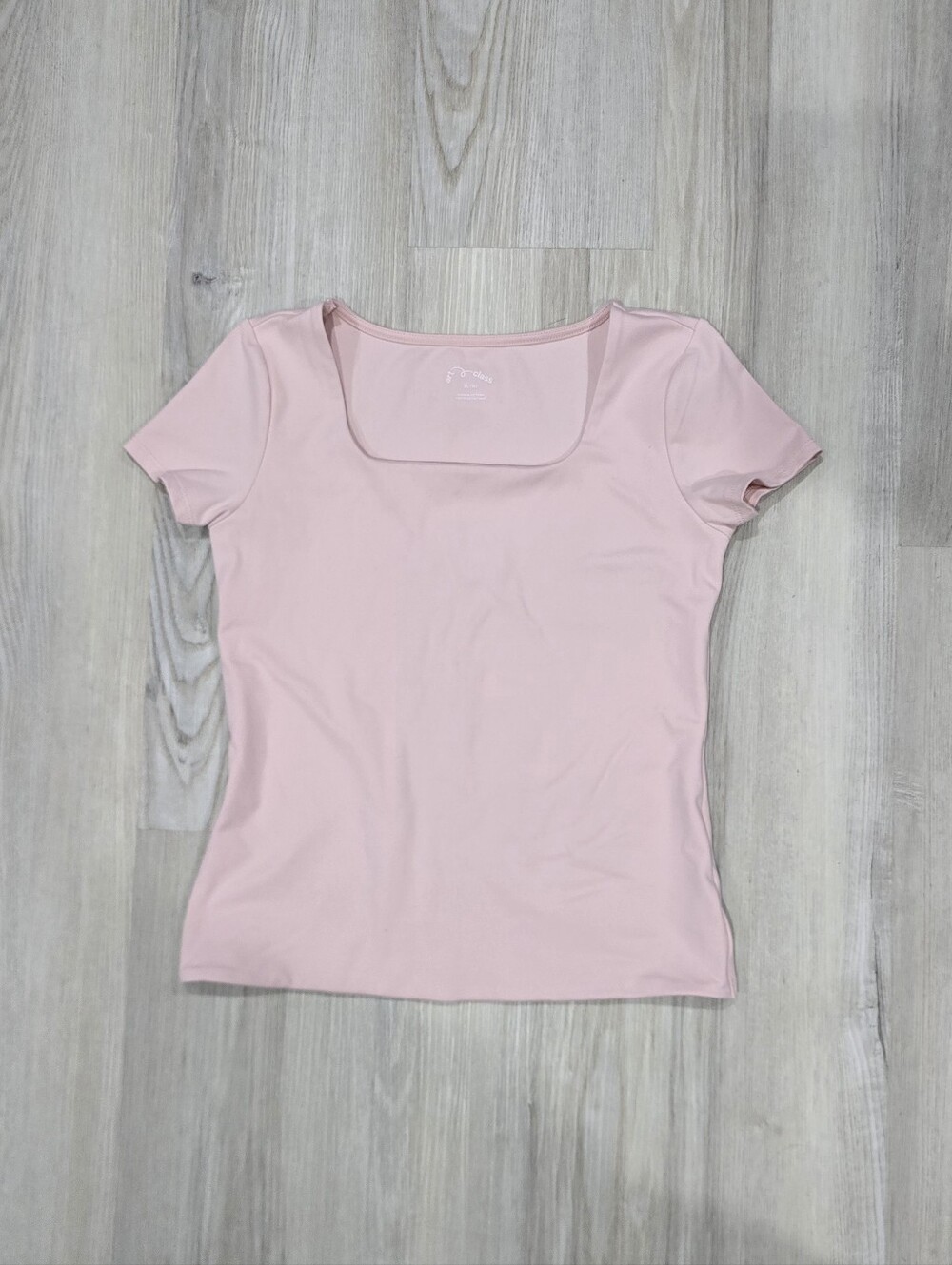 Art Class Girls Square Neck Pink Tshirt Size XL